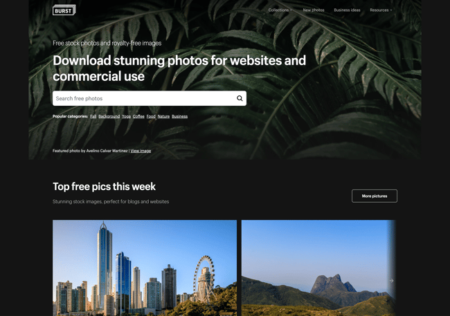 Burst by Shopify gratisbilder för ecommerce