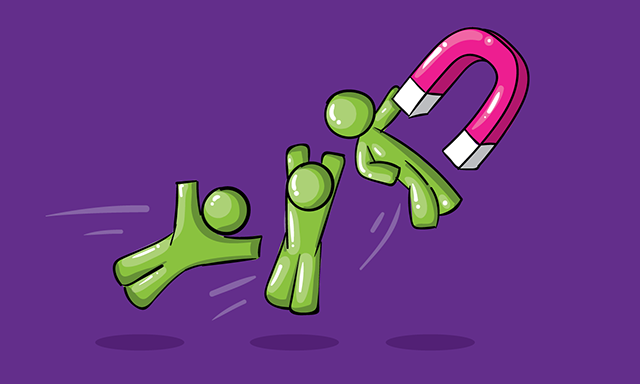 Attracting visitors to website with magnet