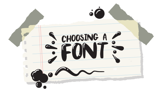 illustrated choosing a font