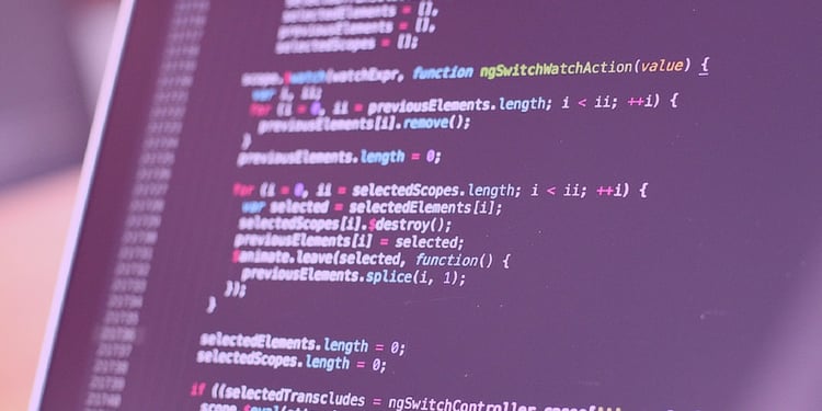 code on a screen to signify back end seo and bots