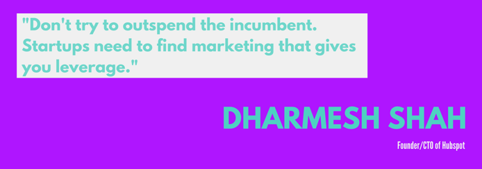Startup quote from Dharmesh Shah