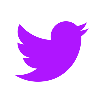 twitter logo in digital 22 purple