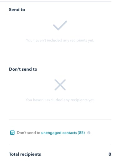 HubSpot unengaged contacts image
