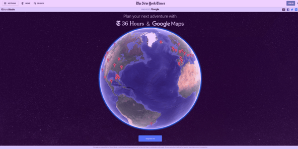 The New York Times 36 Hours -x- Google Maps Planning Tool