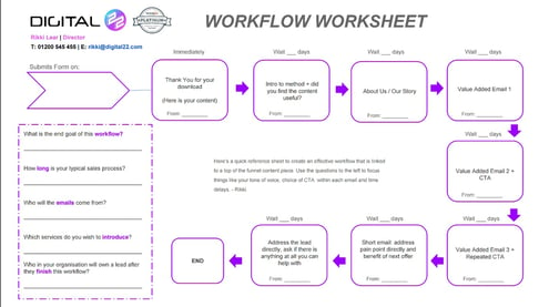 Workflow worksheet