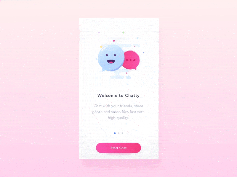 chat ui welcome screen