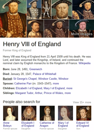 henry VIII knowledge graph