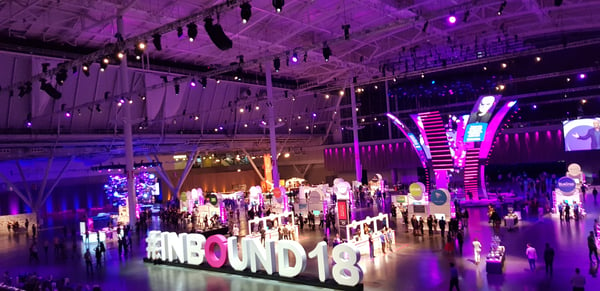 inbound 18 sign in club inbound with product stalls stands and swag