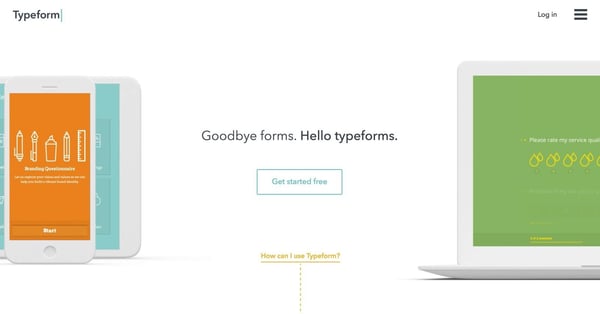 typeform is a smart inbound marketing tools by hubspot