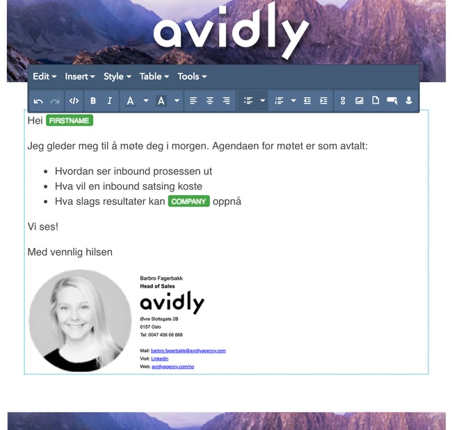 personalisert e-post