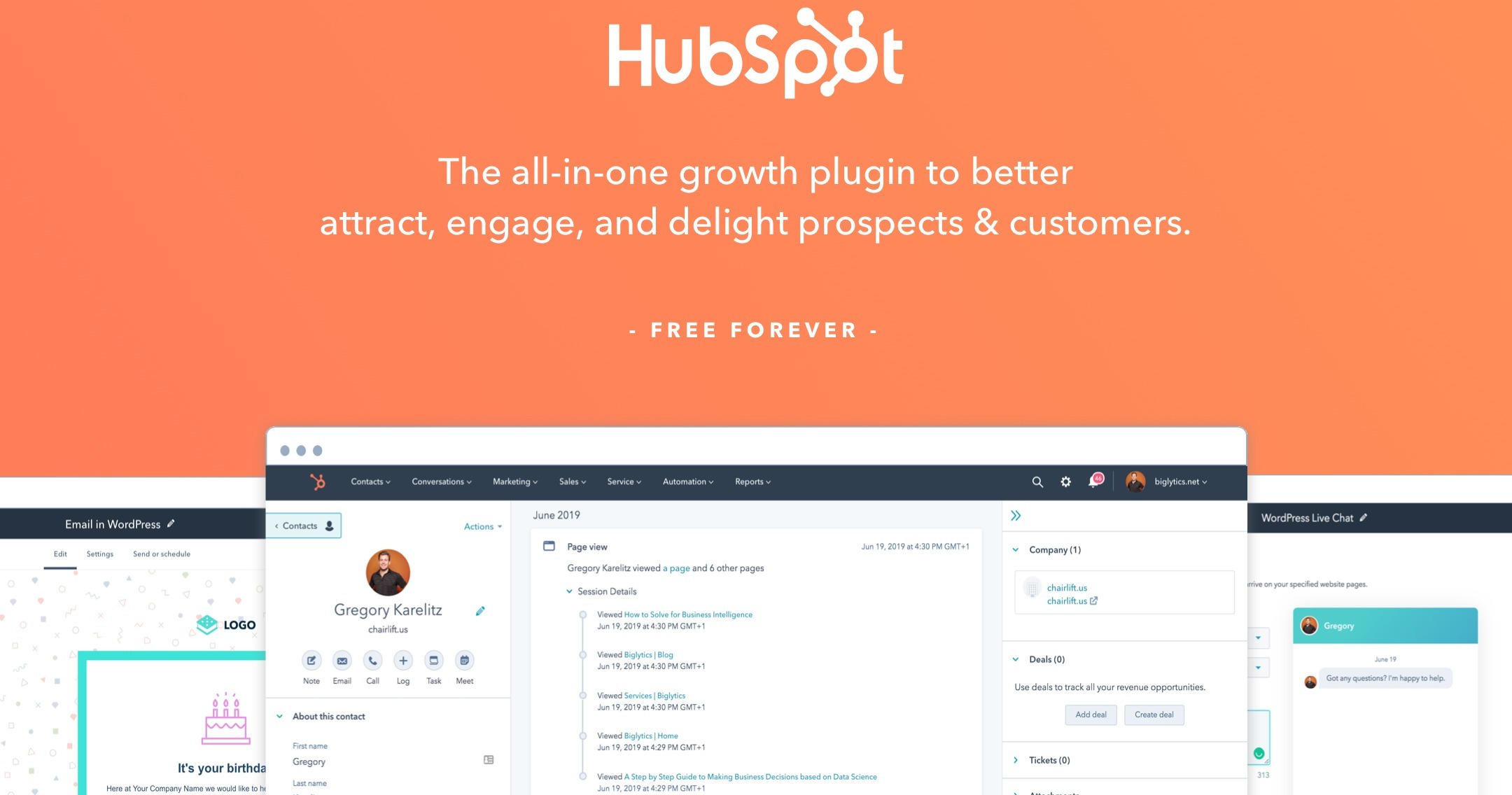 WordPress and HubSpot leads