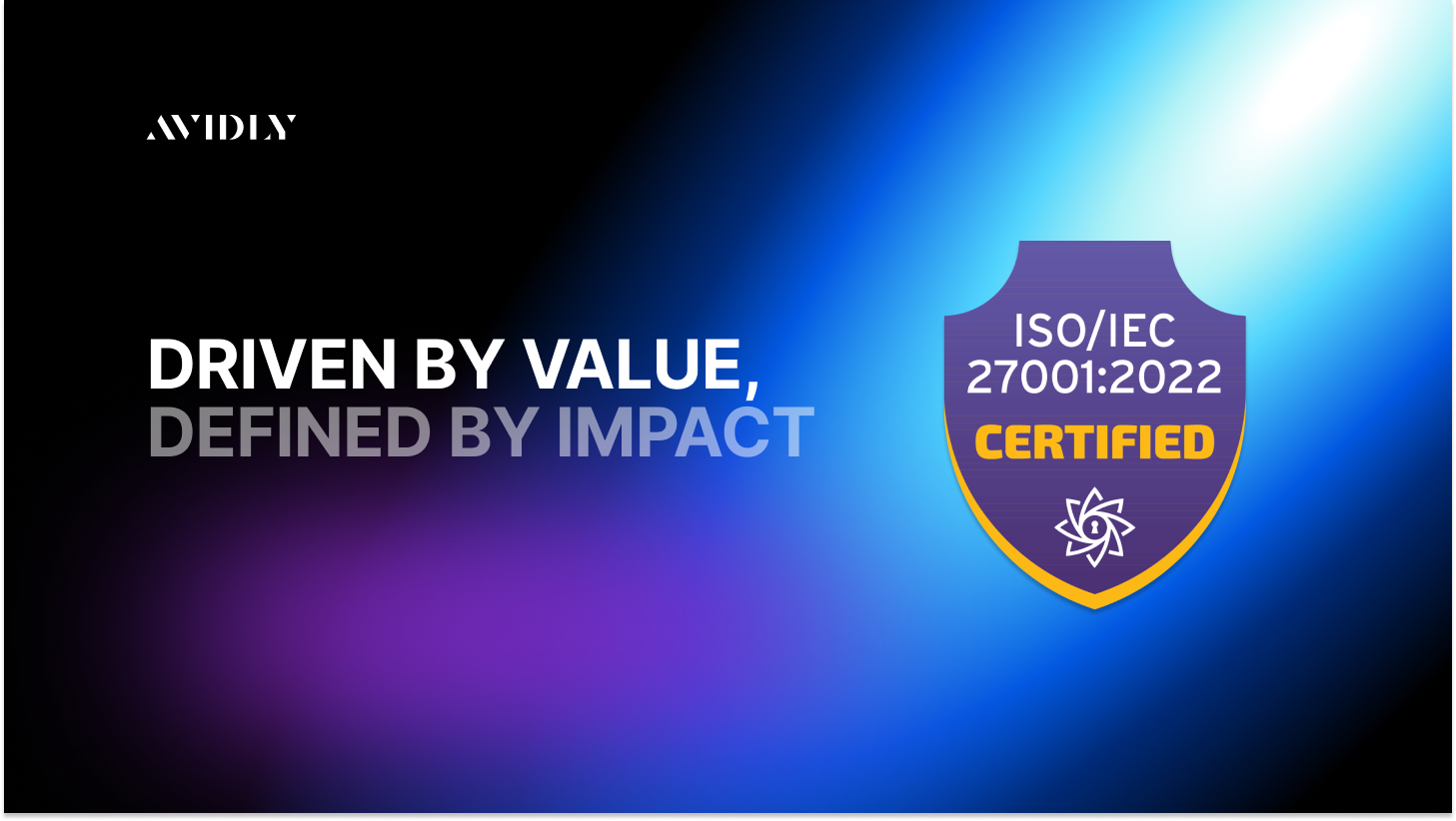 Avidly ISO certification 27001:2022